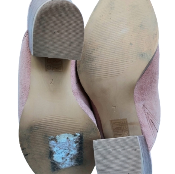 Madewell Harper Old Rose Pink Suede Mule Clog Shoe Size 7 - Picture 10 of 14